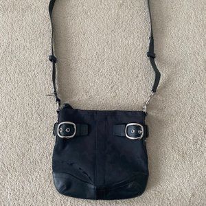 Coach Signature Jacquard Canvas Soho Crossbody - Black